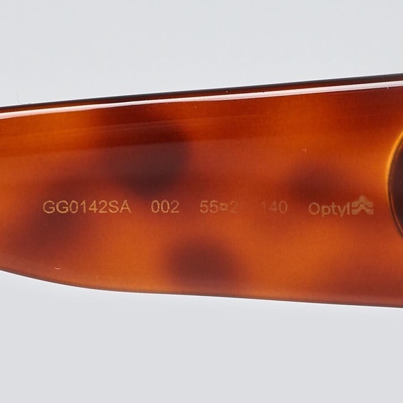 New  - GUCCI Brown Tortoise Shell Acetate Oversized Frame  GG0142SA - Picture 16 of 17